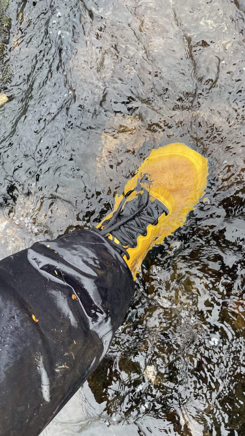 Soaked through and through.