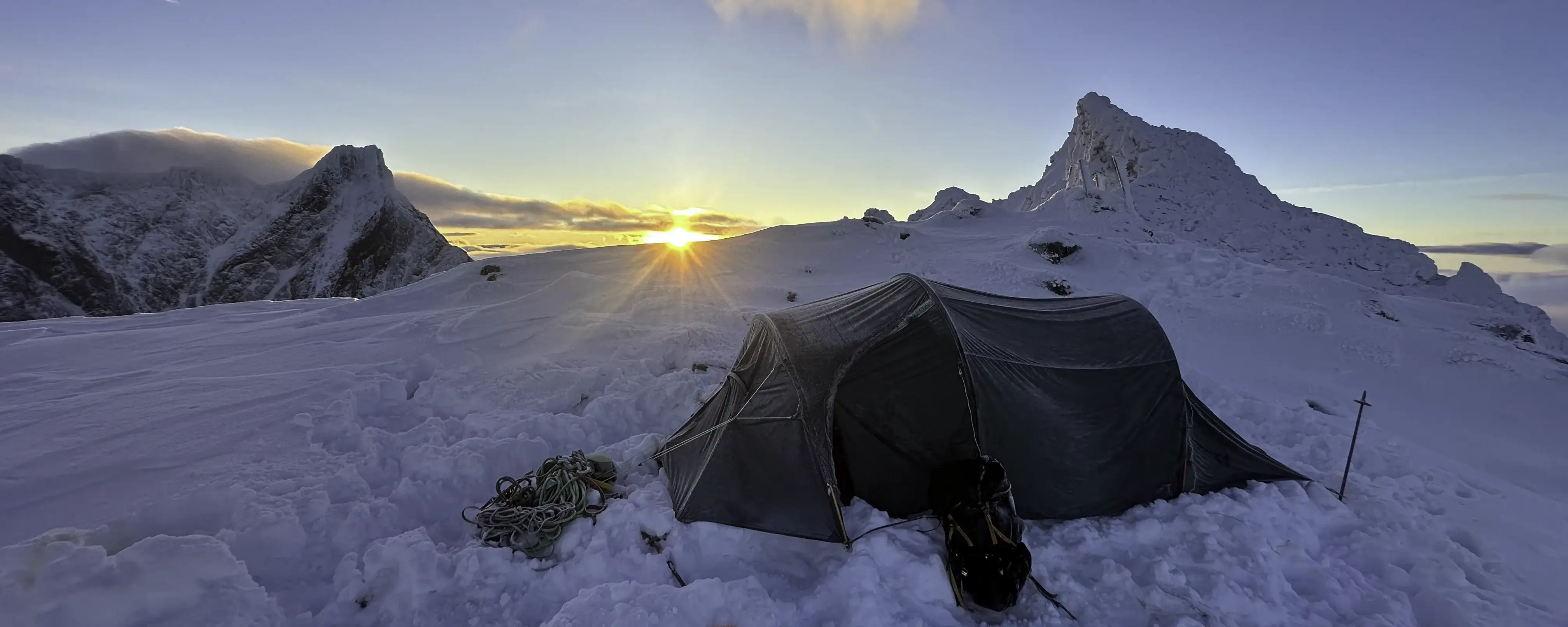 A Winter Night Ascent of Store Dyrhaugstind