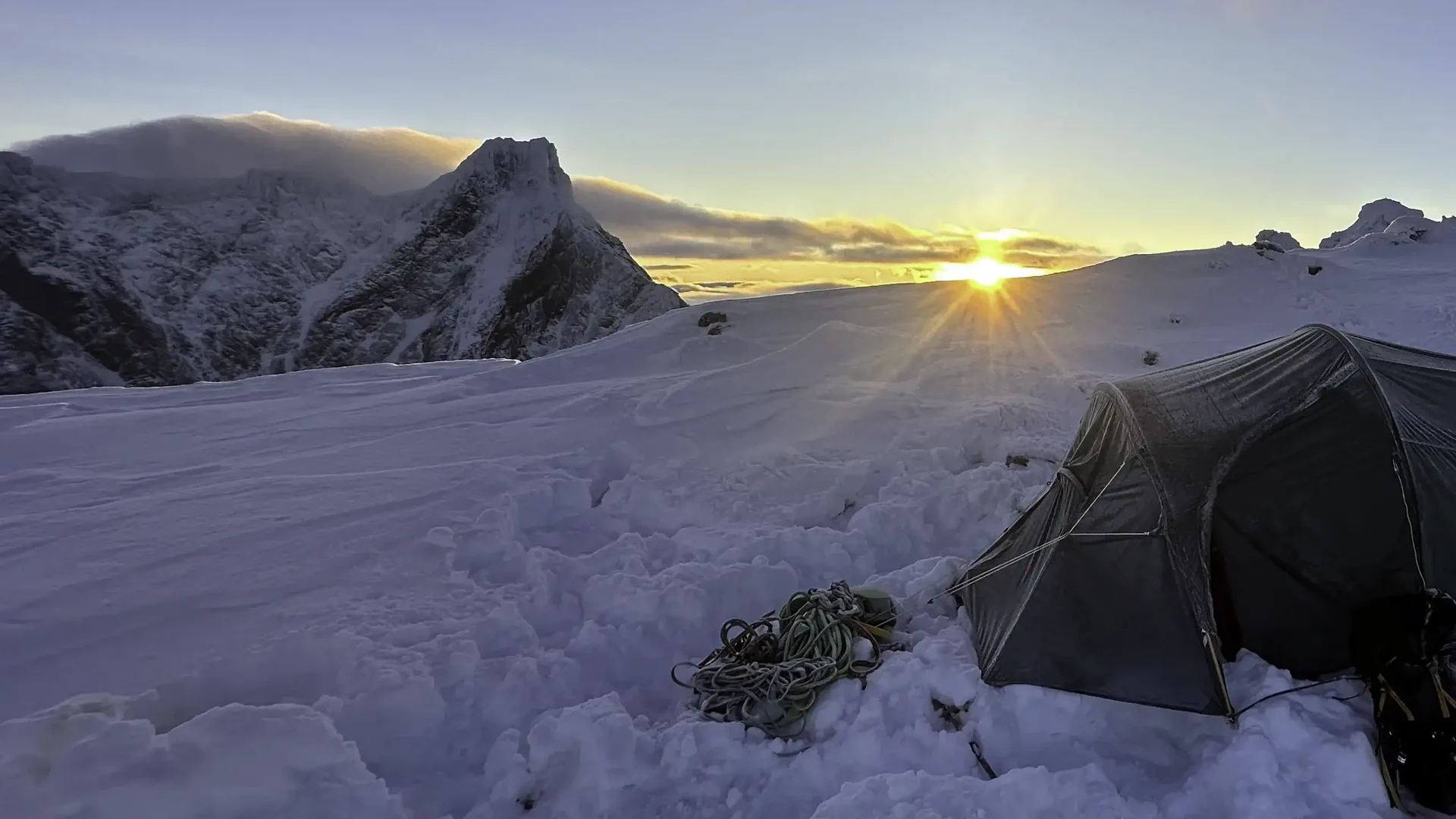A Winter Night Ascent of Store Dyrhaugstind