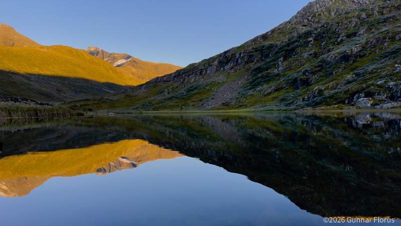 View of Store Austanbottstind from the cabin