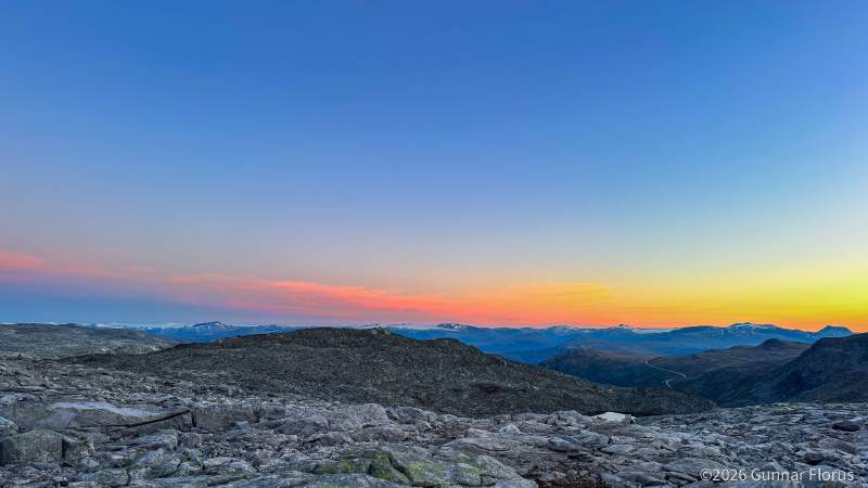 Stunning view as the sun is about to rise