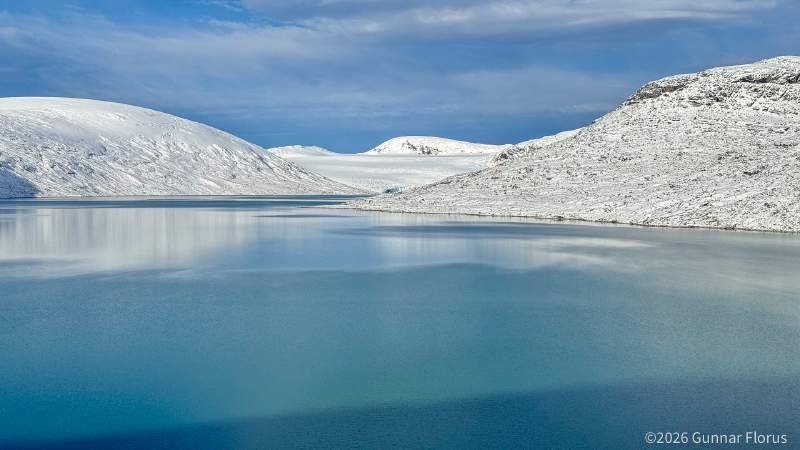 View of beautiful Styggevatnet in Jostedal